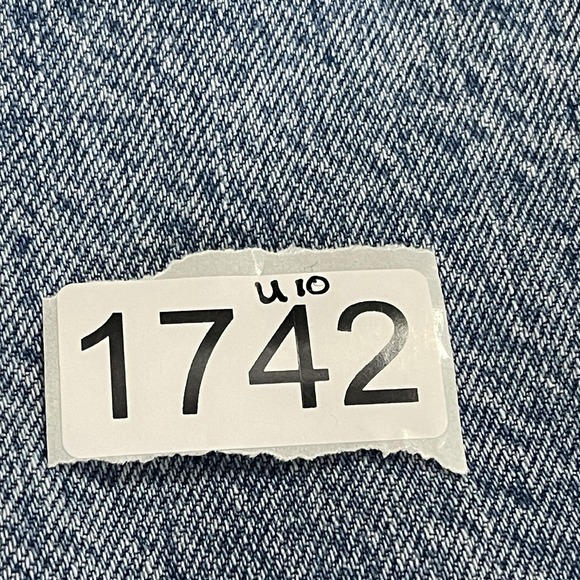 Abercrombie & Fitch Cutoff Blue Denim Shorts Womens 30 High Rise Curve Love - Picture 12 of 12